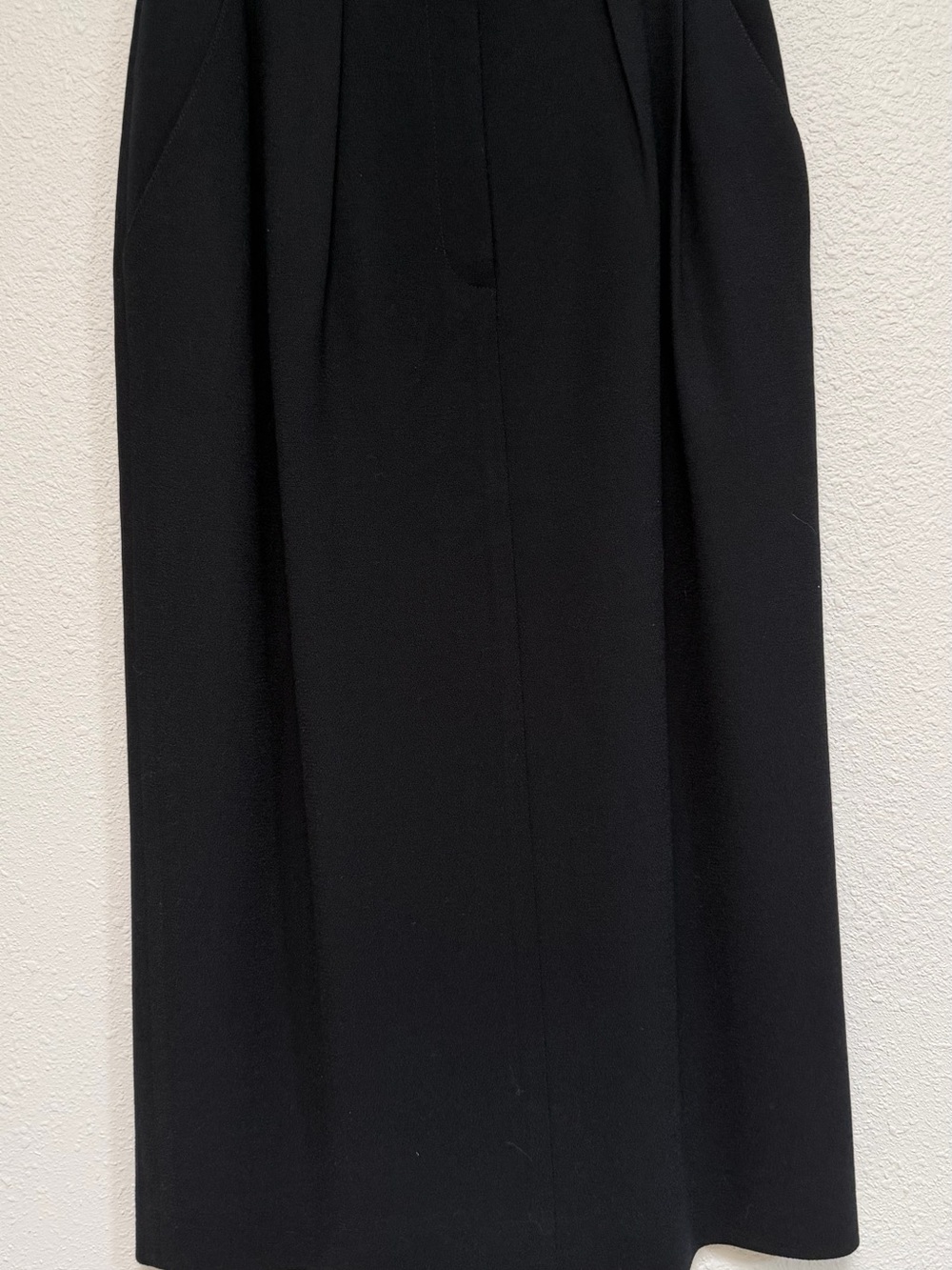 Jones New York Black 90s Midi Skirt with Tailored Panels